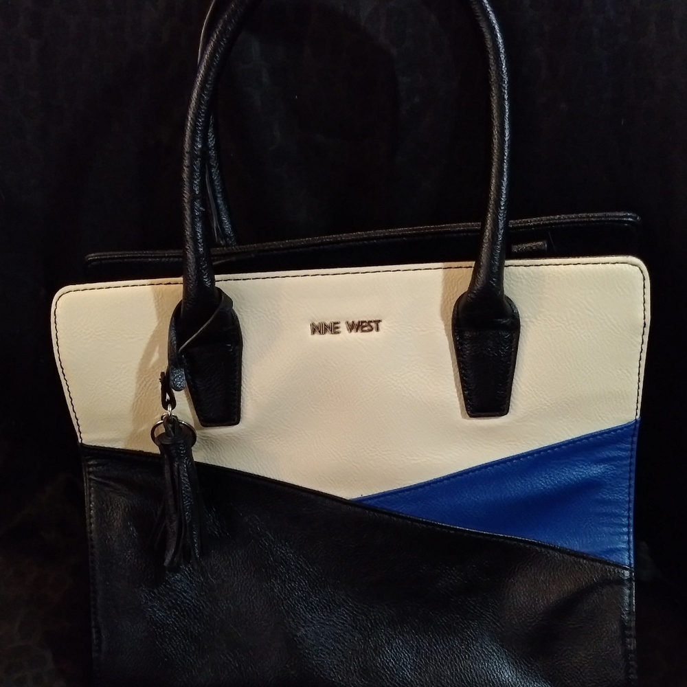 Vintage Tricolor Nine West Leather Purse/Tote
